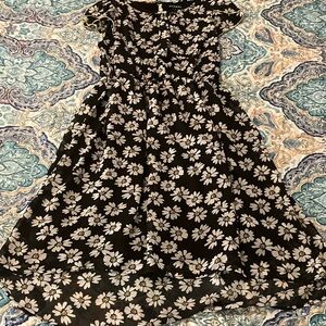 George Black Dress with Floral Accents
